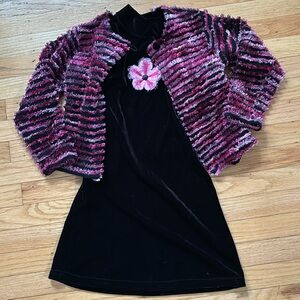 Velvet Dress and Jacket Set